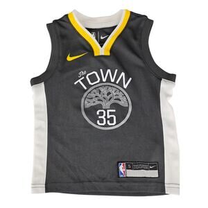 NIKE NBA “THE TOWN” KEVIN DURANT WARRIORS JERSEY – YOUTH SMALL – AUTHENTIC 2017
